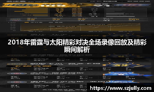 2018年雷霆与太阳精彩对决全场录像回放及精彩瞬间解析